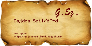 Gajdos Szilárd névjegykártya