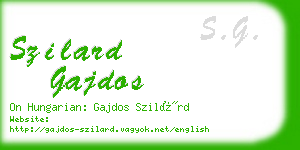 szilard gajdos business card